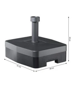 Beo Kunststoff Schirmständer Mit Rollen, 30 Liter, Ca. B41/H40/T49 Cm -Gartenmöbel 1412493 WE BG 001 SchirmstKsAnthrZumFuellenN