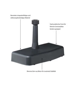 Beo Balkonschirmständer, 20 Kg -Gartenmöbel 1412592 WE IG 001 beoBetonBalkonschirmstaender20kg