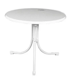 MFG Freizeitmöbel Boulevard-Klapptisch Sevelit, Weiß, Ø85/H70 Cm