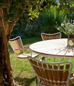 Cinas Gartentisch Ellen, Ca. Ø110/H74 Cm -Gartenmöbel 2012250 WE MO 002 TischEllenD110Weiss