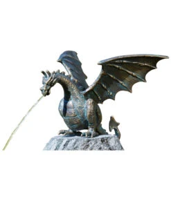 Rottenecker Bronze-Drache Terrador Klein, Wasserspeiend