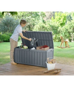 Keter Aufbewahrungsbox Glenwood, 390 Liter, Ca. B128/H61/T65 Cm -Gartenmöbel 2190270 WE MO 003 KeterAufbewahrungsbox