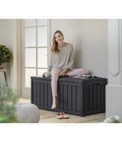 Keter Aufbewahrungsbox Glenwood, 390 Liter, Ca. B128/H61/T65 Cm -Gartenmöbel 2190270 WE MO 004 KeterAufbewahrungsbox
