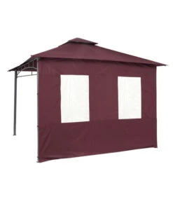 Tepro Seitenteilset Für Gartenpavillon Lehua Und Waya -Gartenmöbel 2191054 WE FS 003 SeitenteilsetLehuaWayaburgund 1