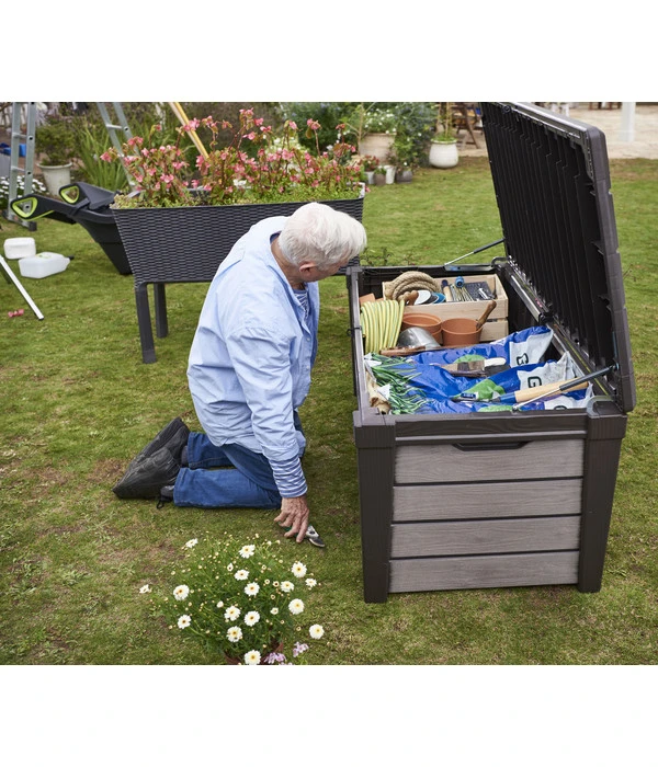 Keter Aufbewahrungsbox Brushwood, 455 Liter, Ca. B145/H60,3/T69,7 Cm 6 Keter Aufbewahrungsbox Brushwood, 455 Liter, Ca. B145/H60,3/T69,7 Cm – Bild 4