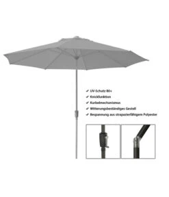 Dehner Schirm Milos, Rund, Ca. Ø294 Cm 16 Dehner Schirm Milos, Rund, Ca. Ø294 Cm -Gartenmöbel 2408086 WE FS 003 DehnerSchirmMilos