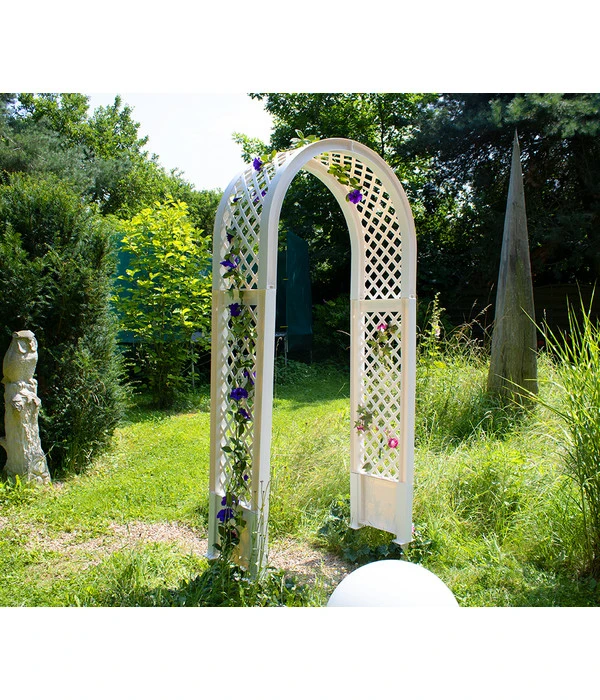 KHW Kunststoff-Rosenbogen Mit Erdspießen, Ca. B100/H207/T43 Cm 4 KHW Kunststoff-Rosenbogen Mit Erdspießen, Ca. B100/H207/T43 Cm – Bild 2