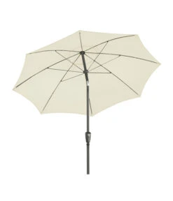 Dehner Sonnenschirm Kos, Rund, Ca. Ø220 Cm -Gartenmöbel 2750412 WE FS 003 SchirmKosCremeNeu