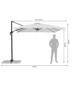 Schneider Classics Ampelschirm Rhodos Junior, Quadratisch, Ca. B270/T270 Cm 11 Schneider Classics Ampelschirm Rhodos Junior, Quadratisch, Ca. B270/T270 Cm -Gartenmöbel 2887933 WE FS 001 RhodosJuniorGruen