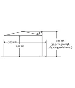 Schneider Premium Ampelschirm Monaco, Granitgrau, Quadratisch, Ca. B300/T300 Cm -Gartenmöbel 2887982 WE DE 008 SchirmMOnaco300x300