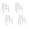 Best Alu-Stapelsessel Maui, 4er Set -Gartenmöbel 3046851 WE FS 001 4erStapelsesselMauiWeiss