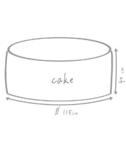 Outbag Outdoor-Sitzsack Cake Fabric -Gartenmöbel 3491230 WE DE 002 CakePlusMud