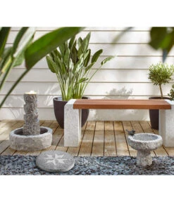 Dehner Granit-Kompassstein, Schwarz/grau, Ca. Ø40/4 Cm -Gartenmöbel 3710902 WE MO 002 DehnerGranitKompasssteinschwarzgrau