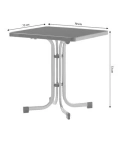 Sieger Boulevard-Klapptisch Mecalit®-PRO, Ca. B70/H72/T70 Cm -Gartenmöbel 3885589 WE BG 001 SiegerKlapptischKlapptischGraphit70X70