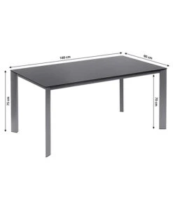 Dehner Esstisch Macon, Ca. B160/H75/T90 Cm -Gartenmöbel 4030797 WE BG 001 SkizzeTischMacon