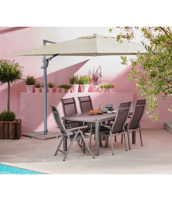 Dehner Ampelschirm Zypern, Quadratisch, Ca. B300/T300 Cm 6 Dehner Ampelschirm Zypern, Quadratisch, Ca. B300/T300 Cm – Bild 5