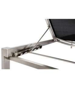 Best Rollliege Marbella, Edelstahl, Schwarz, Ca. B67/H33/T200 Cm -Gartenmöbel 4109609 WE DE 001 BestRollliegeMarbellaEdelstahlSchwarz