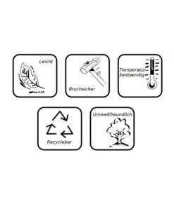 Farmet Kunststoff-Pflanzkübel Pegasus Fluoreszierend, Weiß -Gartenmöbel 4177804 WE DE 005 WuerfelBo 43x43x43cmFLUORESZIEREND 1