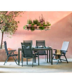 Dehner Ausziehtisch Chicago, Ca. B160-210/H74/T90 Cm -Gartenmöbel 4210381 WE MO 003 GruppeChicagoNEU