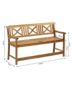 Dehner Gartenbank Malmoe -Gartenmöbel 4223186 WE BG 001 DehnerParkbankMalmoe