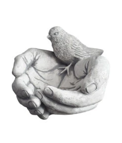 Fantasieco Stein-Vogeltränke, Ca. B23/H35/T23 Cm