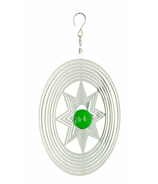 NATURE'S MELODY Windspiel Cosmo Sternstrahl, 18,5 X 4,5 X 32 Cm, Silber/grün 3 NATURE'S MELODY Windspiel Cosmo Sternstrahl, 18,5 X 4,5 X 32 Cm, Silber/grün