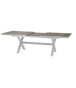 Siena Garden Ausziehtisch Sincro, Hellgrau, Ca. B200-260/H77/T100 Cm -Gartenmöbel 4331245 WE DE 009 Ausziehtischsincroweiss