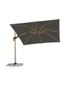 Schneider Ampelschirm Rhodos Twist Woody, Anthrazit, Rechteckig, Ca. B300/T360 Cm -Gartenmöbel 4355640 WE FS 005 RhodosTwistWoody