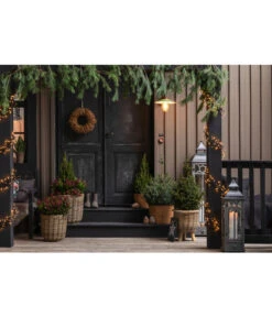 Van Der Leeden Rattan-Pflanzkorb, Grau-braun -Gartenmöbel 4372603 43742611 4372629 WE MO 005 DehnerWinterschutzTopfausKokosfaser