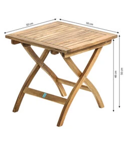 Dehner Beistelltisch Macao, Ca. B50/H50/T50 Cm -Gartenmöbel 4423554 WE BG 001 KlappbeistelltischMacao