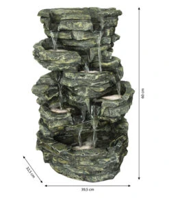 Dehner Polyresin-Gartenbrunnen Rocky, Ca. B39,5/H60/T32,5 Cm -Gartenmöbel 4447579 WE BG 001 DehnerPolyresinGartenbrunnenRockyNeu