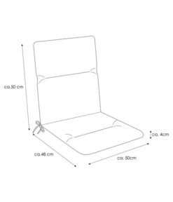 KETTtex Niederlehnerpolster Turin, Ca. B100/H4/T50 Cm -Gartenmöbel 4448973 WE FS 004 Turin