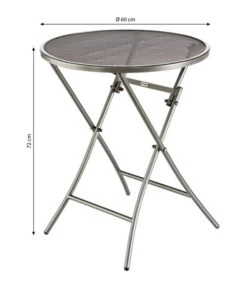 MWH Klapptisch Cafe Latte, Ca. Ø60/H72 Cm -Gartenmöbel 5311956 WE BG 001 MwhKlattpischCafeLateKlapptischCafeLate60CmEGrau