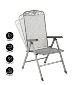 MWH Klapp-Gartensessel Savoy 17 MWH Klapp-Gartensessel Savoy -Gartenmöbel 5312095 WE IG 001 KLAPPSESSELSAVOYEGRAU