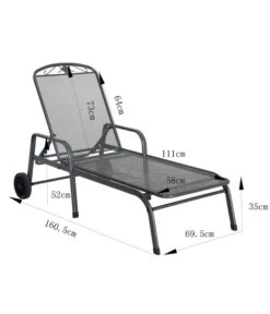 MWH Gartenliege Savoy, Ca. B81/H52/T187 Cm -Gartenmöbel 5312897 WE BG 001 MWHLiegeSavoy