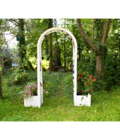 KHW Kunststoff-Rosenbogen, Ca. B174/H207/T43 Cm -Gartenmöbel 5344221 WE MO 002 RosenbogenKastenweiss