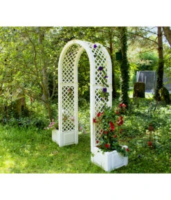 KHW Kunststoff-Rosenbogen, Ca. B174/H207/T43 Cm -Gartenmöbel 5344221 WE MO 003 RosenbogenKastenweiss