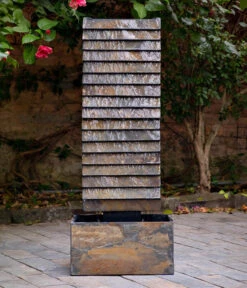 Climaqua Naturschiefer-Wasserwand Ava -Gartenmöbel 6645972 WE MO 001 ClimaquaWasserwandAvaMRusty