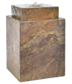 Climaqua Naturschiefer-Gartenbrunnen Vida Mit LED-Beleuchtung