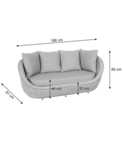 Dehner Lounge Bari, 2-teilig 18 Dehner Lounge Bari, 2-teilig -Gartenmöbel 6657381 WE BG 001 DehnerLoungeBari