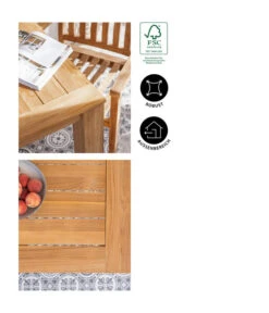 Dehner Teaktisch Havanna, Ca. B90/H75/T90 Cm -Gartenmöbel 6657415 WE IG 001 GruppeHavanna04