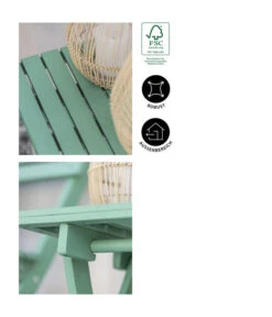 Dehner Klapphocker Stavanger, Ca. B45/H45/T42,6 Cm -Gartenmöbel 6666507 WE IG 002 KlapphockerStavangerGruen