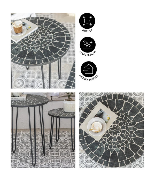 Dehner Mosaiktisch Madeleine, Ca. Ø60/H60 Cm 8 Dehner Mosaiktisch Madeleine, Ca. Ø60/H60 Cm – Bild 6