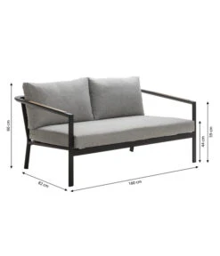 Dehner Alu-Lounge New York, 4-teilig -Gartenmöbel 6670954 WE BG 001 LoungeNewYork