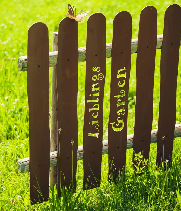 Ferrum Art Design Metall-Zaunlatte Lieblings, Ca. H90 Cm 4 Ferrum Art Design Metall-Zaunlatte Lieblings, Ca. H90 Cm – Bild 2