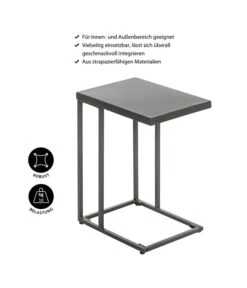Dehner Beistelltisch Noah, Ca. B43/H56/T30,5 Cm -Gartenmöbel 6701643 WE IG 001 BeistelltischNoah