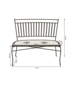 Dehner Mosaikbank Diana, 2-Sitzer -Gartenmöbel 6701791 WE IG 001 MosaikbankDiana