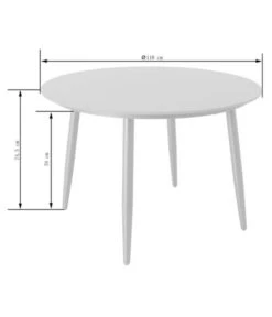 Dehner Tisch Delphi, Ca. Ø110/H74,5 Cm -Gartenmöbel 6702351 WE FS 004 TischDelphiNEu