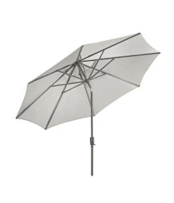 Dehner Schirm Milos, Rund, Ca. Ø294 Cm 13 Dehner Schirm Milos, Rund, Ca. Ø294 Cm -Gartenmöbel 6702864 WE FS 003 SchirmMilosHellgrauNeu