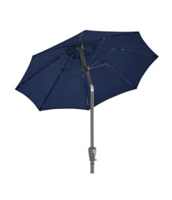 Dehner Sonnenschirm Vido, Rund, Ca. Ø150 Cm -Gartenmöbel 6702997 WE FS 003 SchirmVidoDunkelgrauNeu